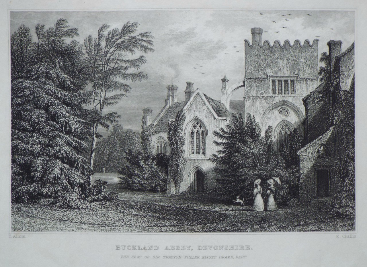 Print - Buckland Abbey, Devonshire. - Challis