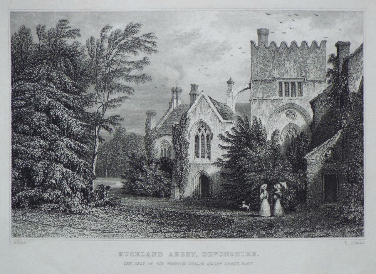 Print - Buckland Abbey, Devonshire. - Challis