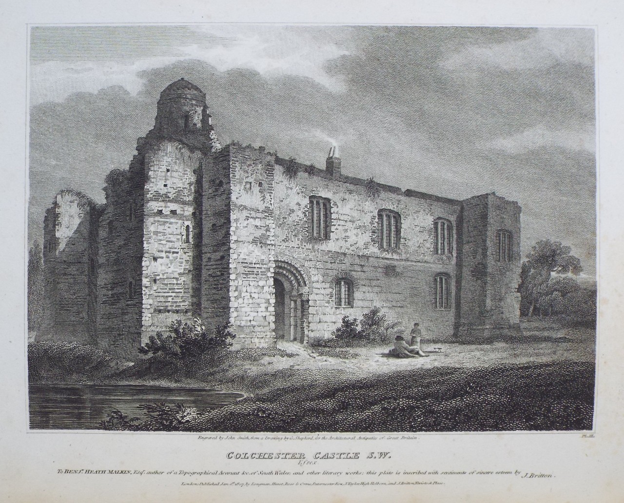 Print - Colchester Castle S.W. Essex. - Smith