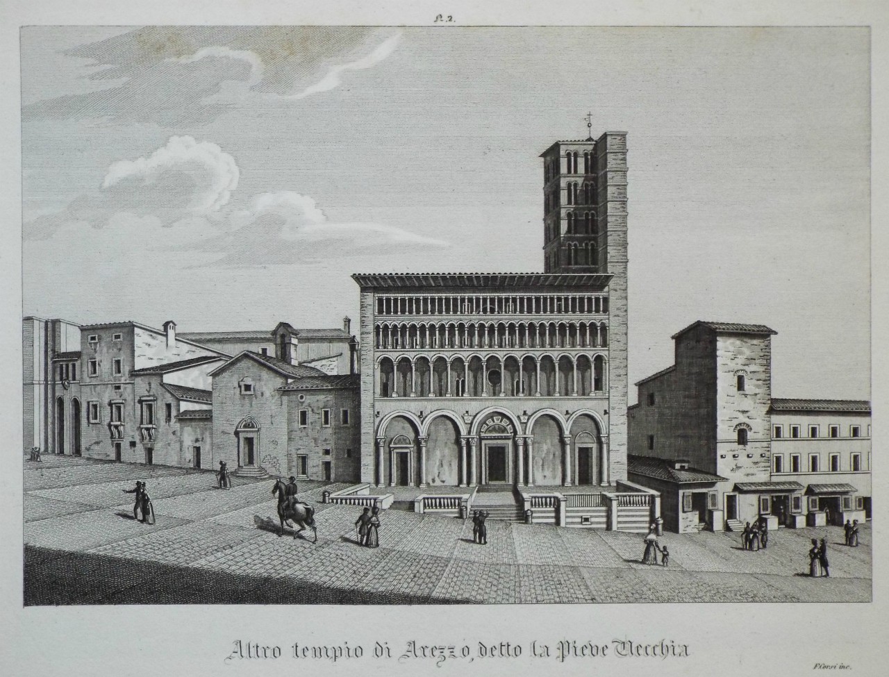 Print - Altro Tempio di Arezzo, detto la Pieve Vecchia.