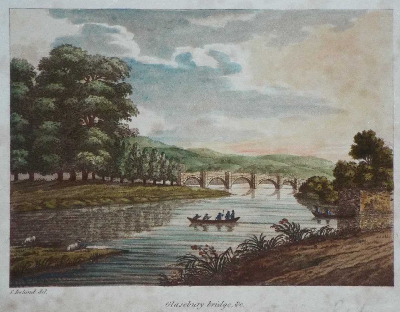 Lithograph - Glasebury Bridge, &c - Ireland