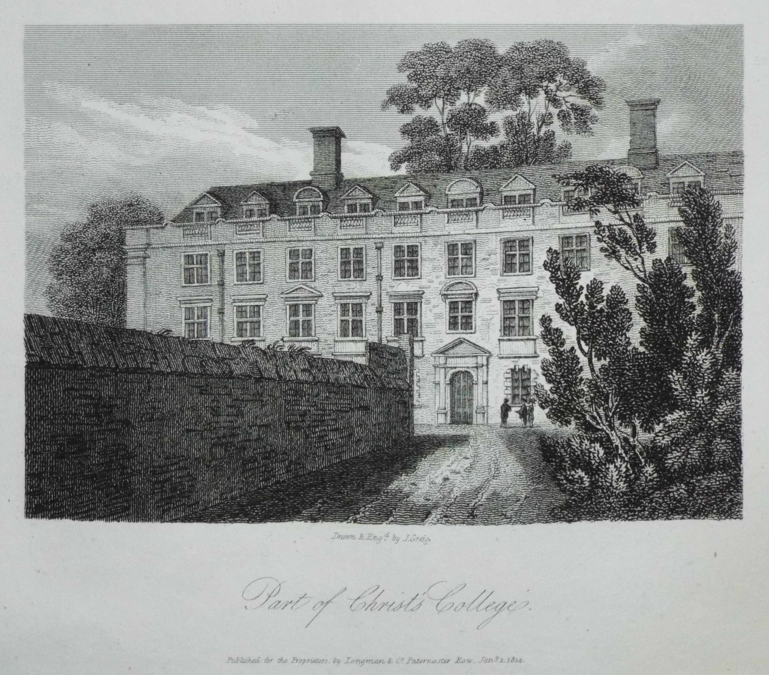 Print - Part of Christ's College. - Greig