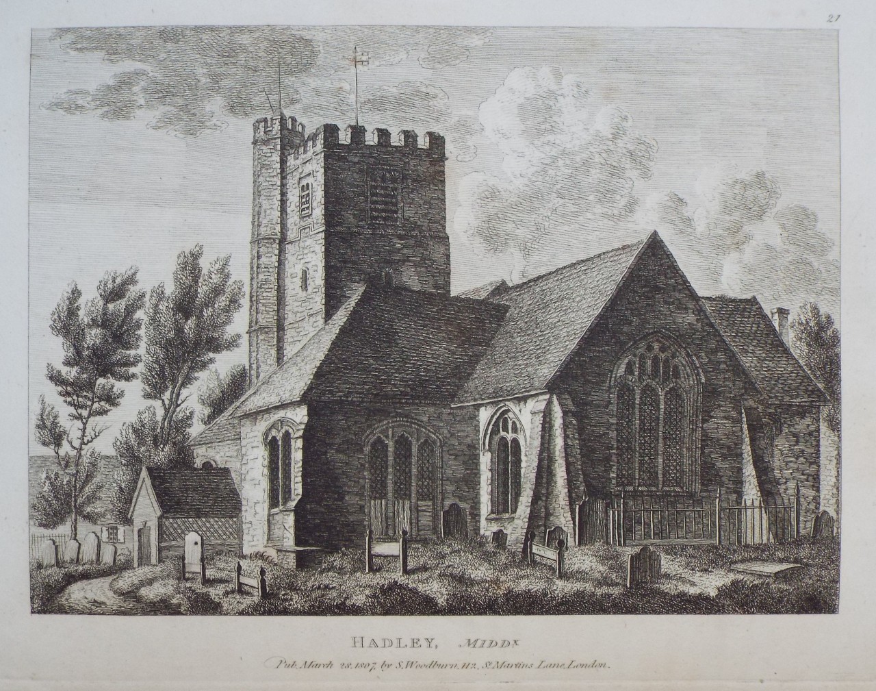 Print - Hadley, Middx.