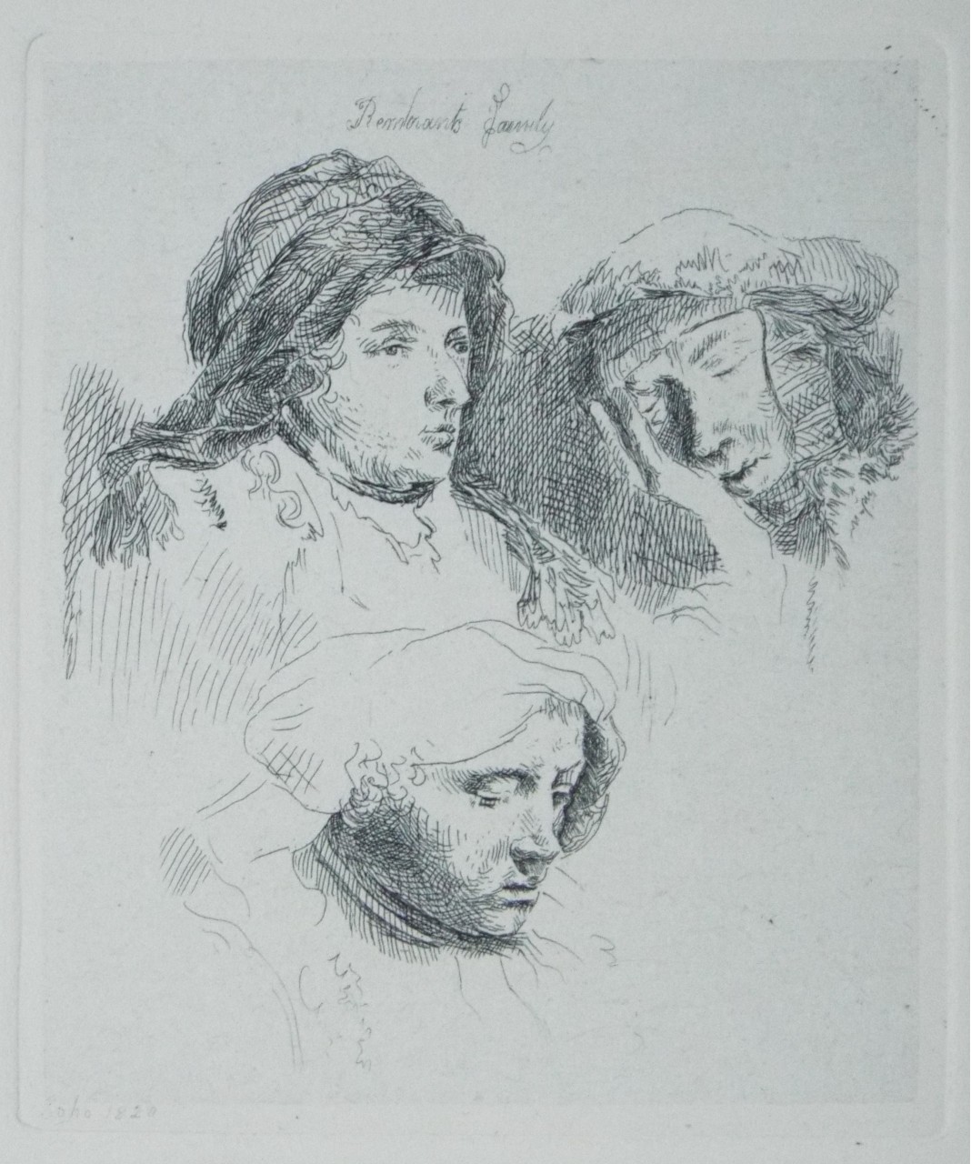 Etching - Rembrandt Family - Wilkinson