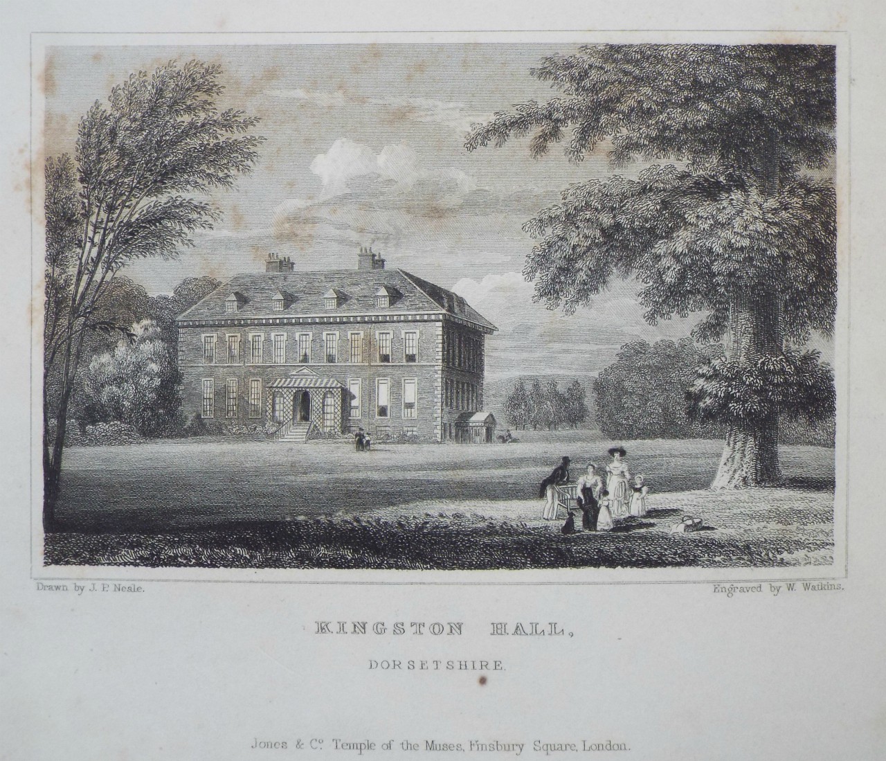 Print - Kingston Hall, Dorsetshire. - Watkins