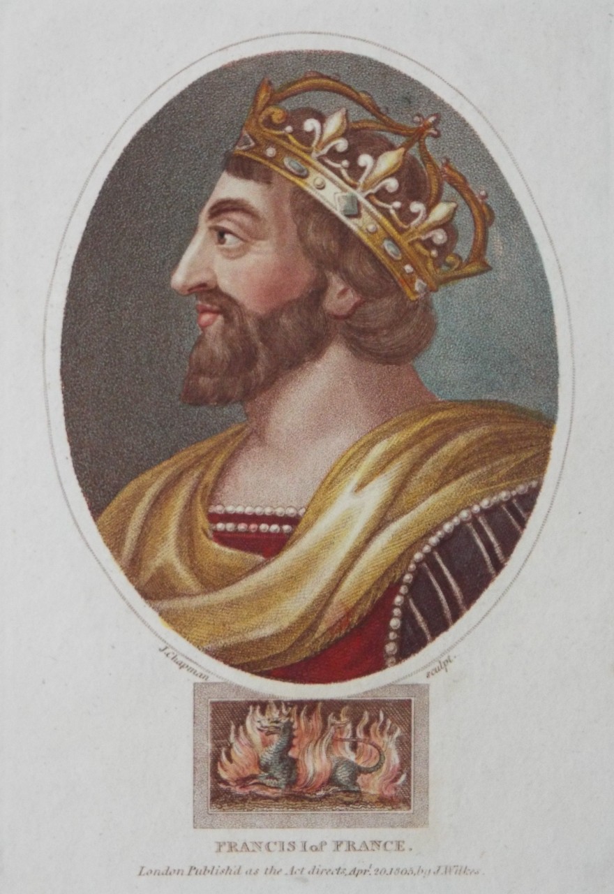 Stipple - Francis I of France. - Chapman