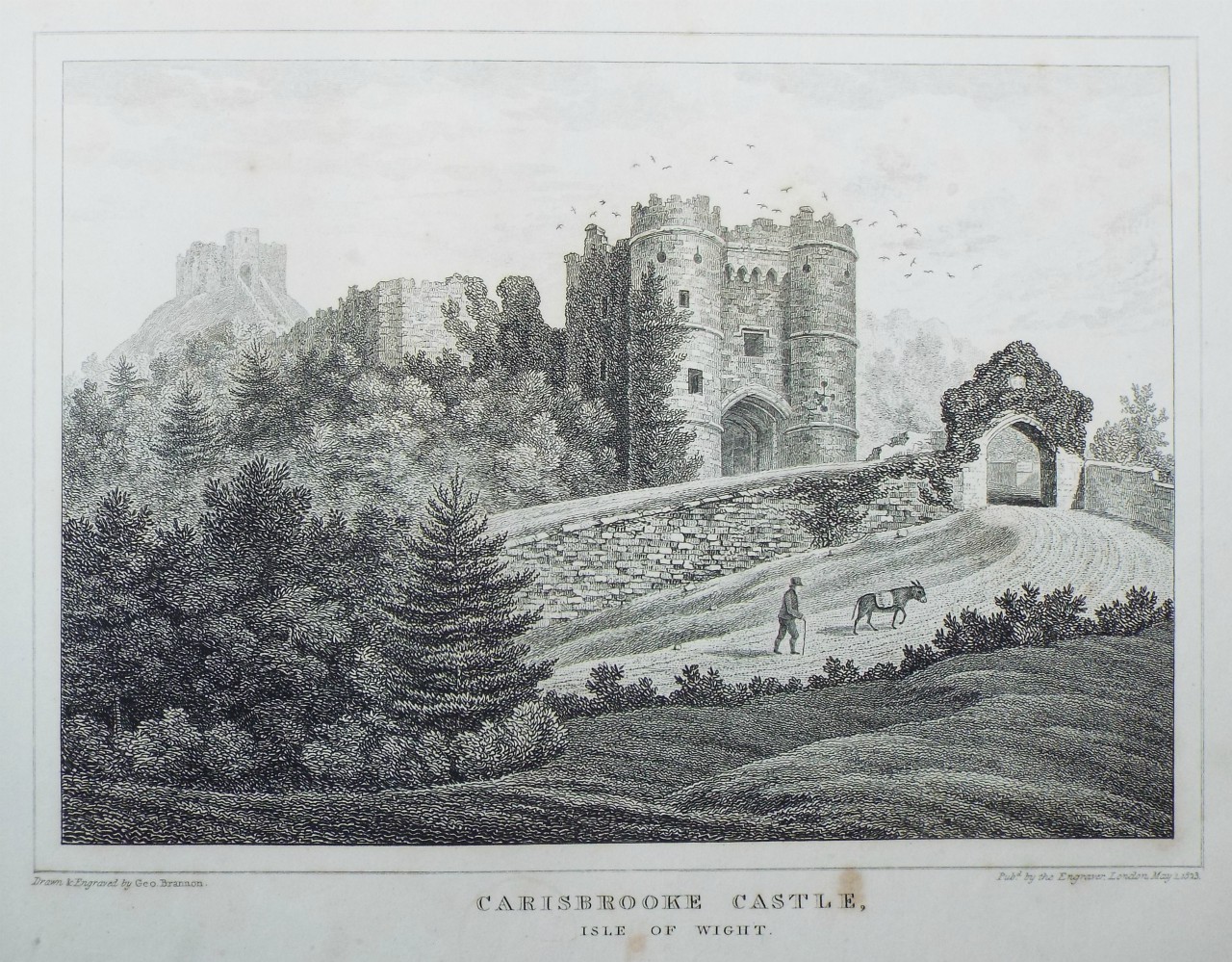 Print - Carisbrook Castle, Isle of Wight. - Brannon