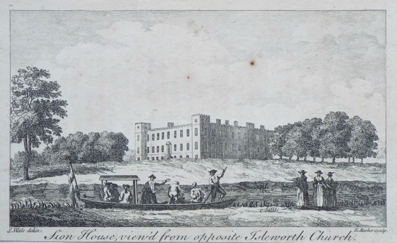 Print - Sion House, view'd from opposite Isleworth Church. - Rooker