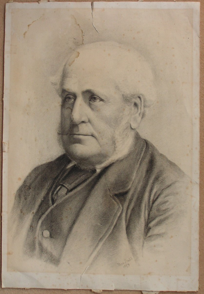 Lithograph - (Portrait of an elderly man)