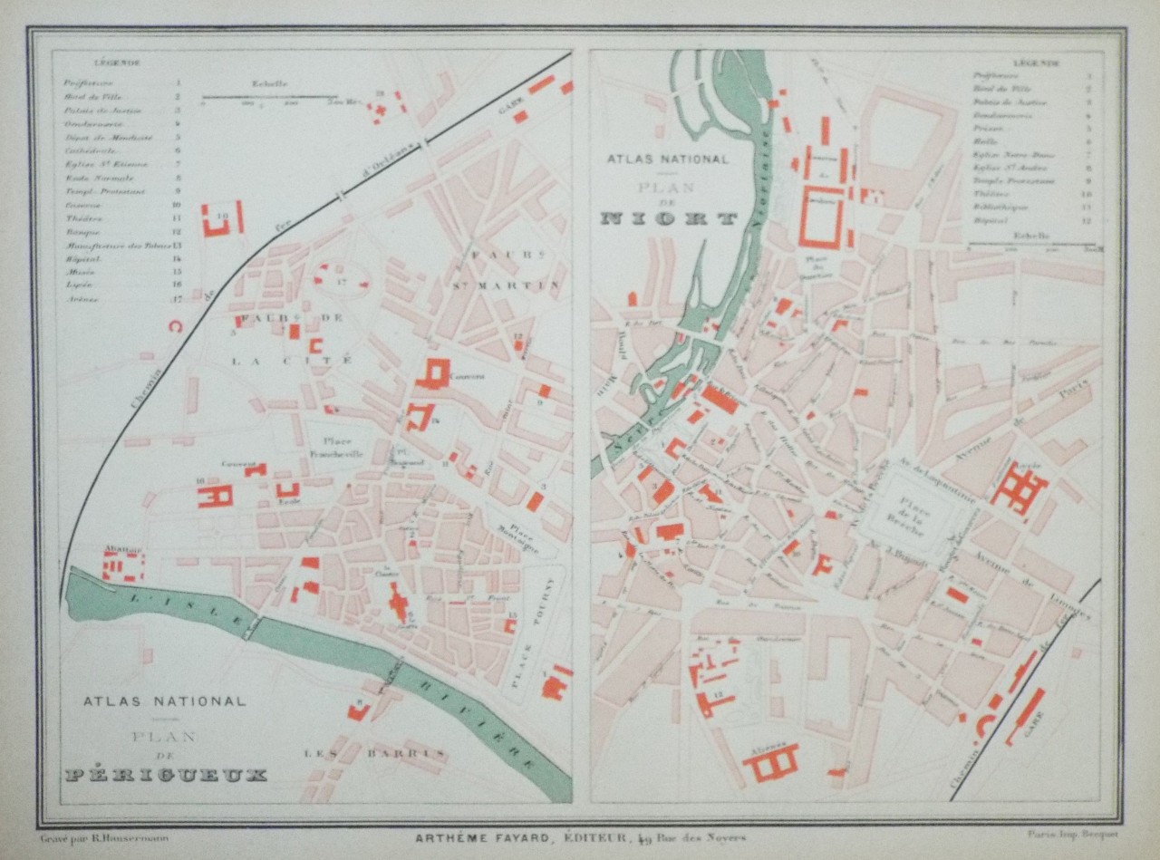 Map of Perigueux and Niort - Perigueux and Niort