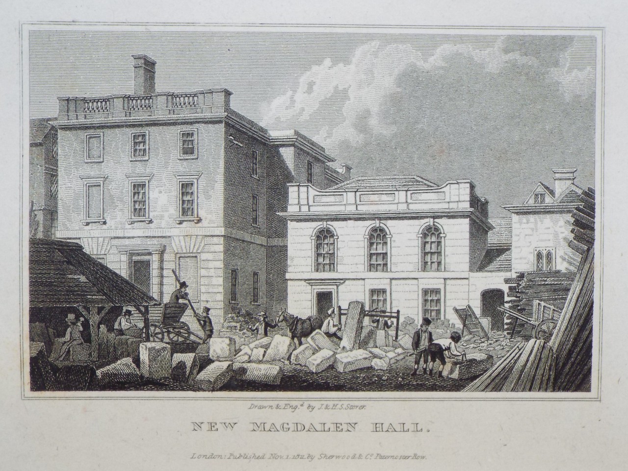 Print - New Magdalen Hall. - Storer