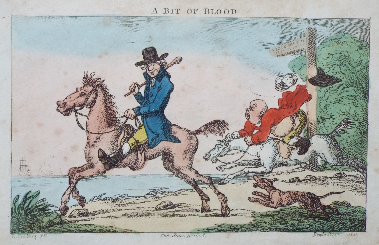 Etching - A Bit of Blood - Rowlandson