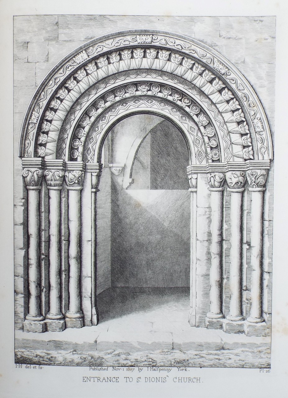 Etching - Entrance to St. Dionis' Church. - Halfpenny