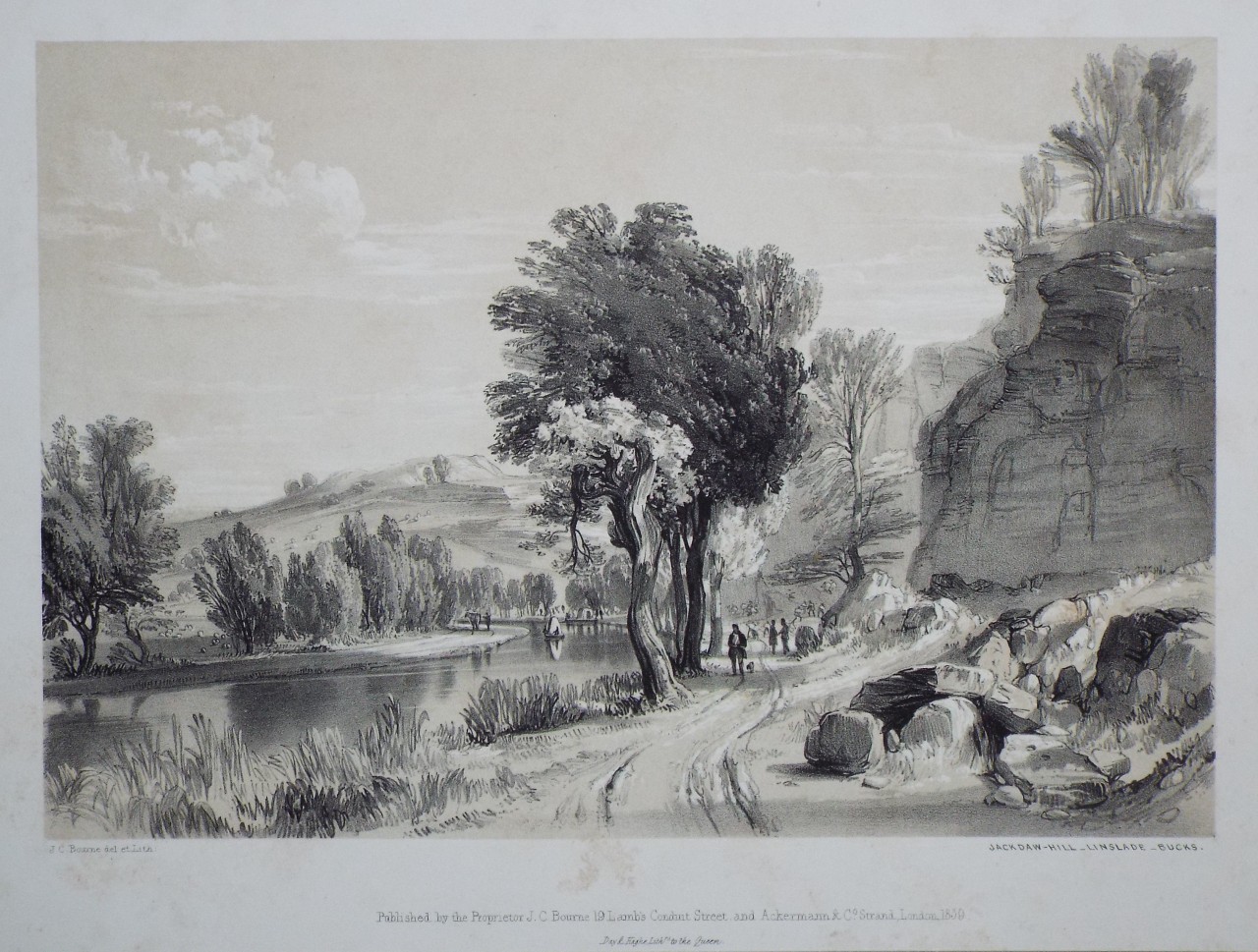 Lithograph - Jackdaw-Hill, Linsdale, Bucks - Bourne