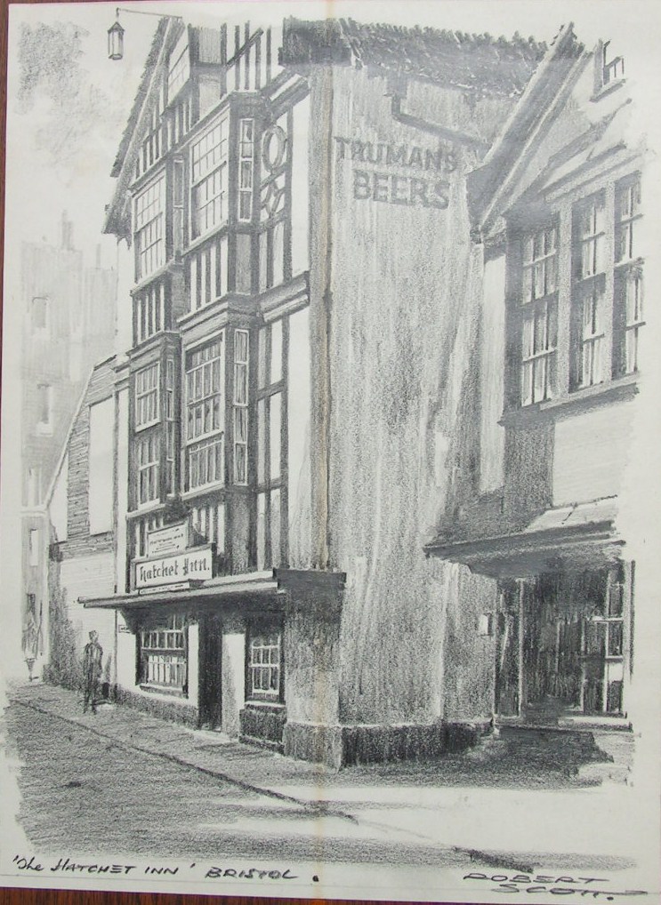 Pencil sketch - The Hatchet Inn, Bristol