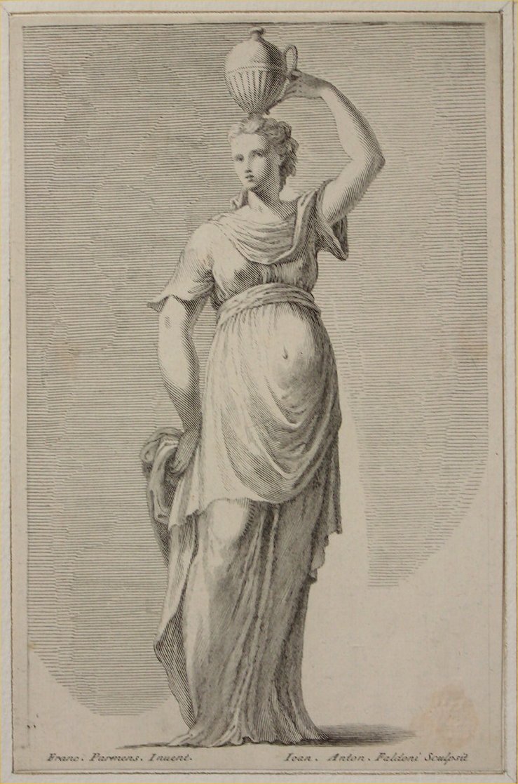 Print - (Woman with ewer on head) - Faldoni