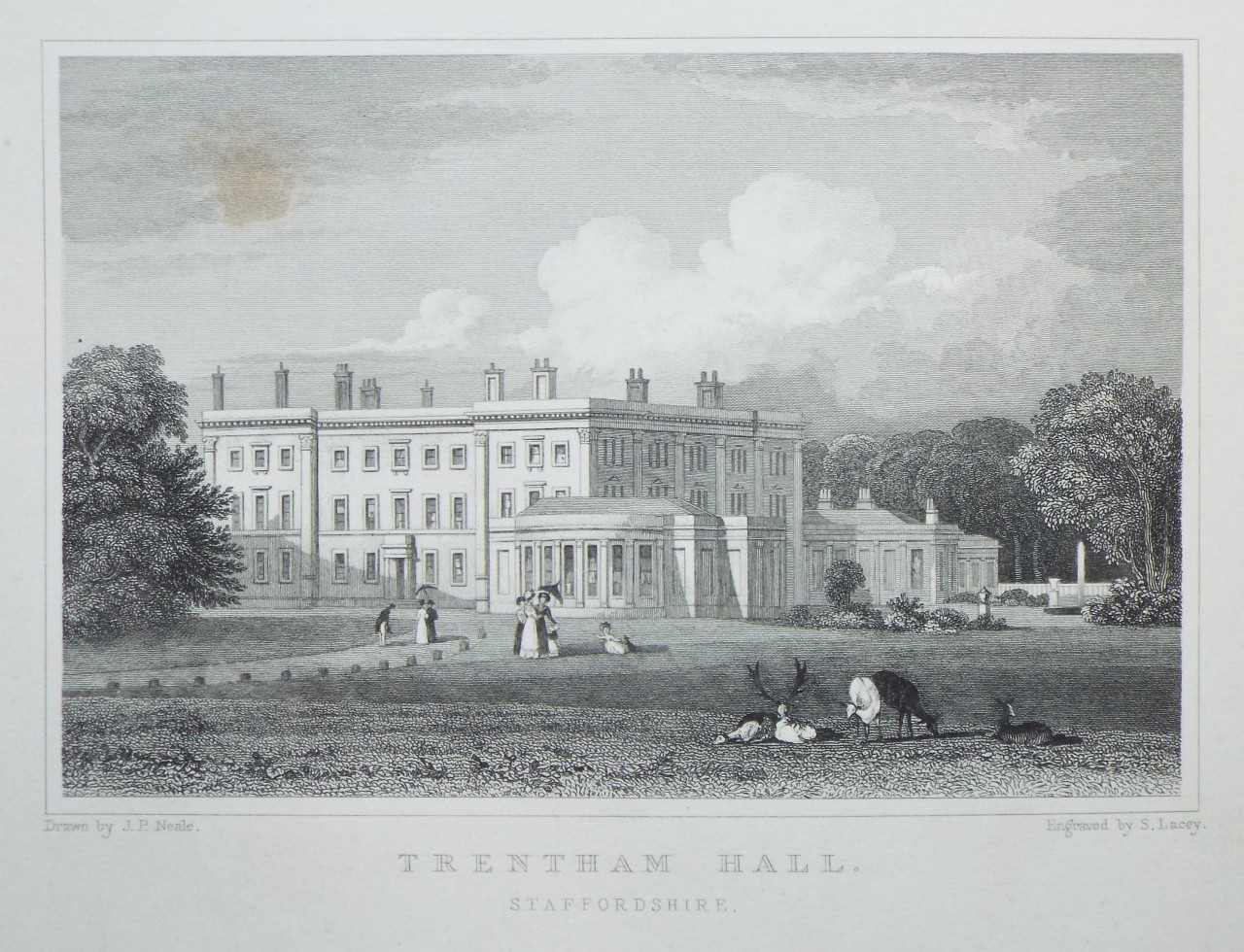 Print - Trentham Hall. Staffordshire. - Lacey