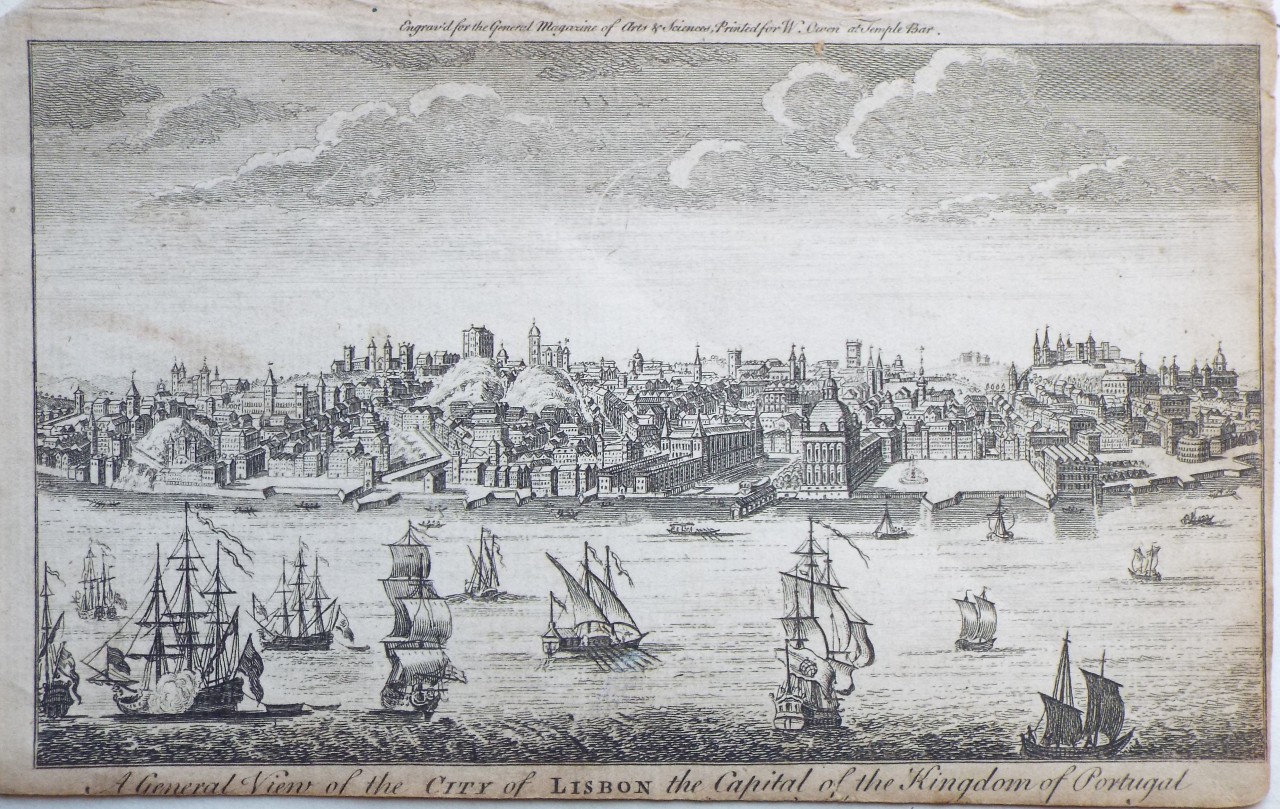 Print - A General View of the City of Lisbon the Capital of the Kingdom of Portugal