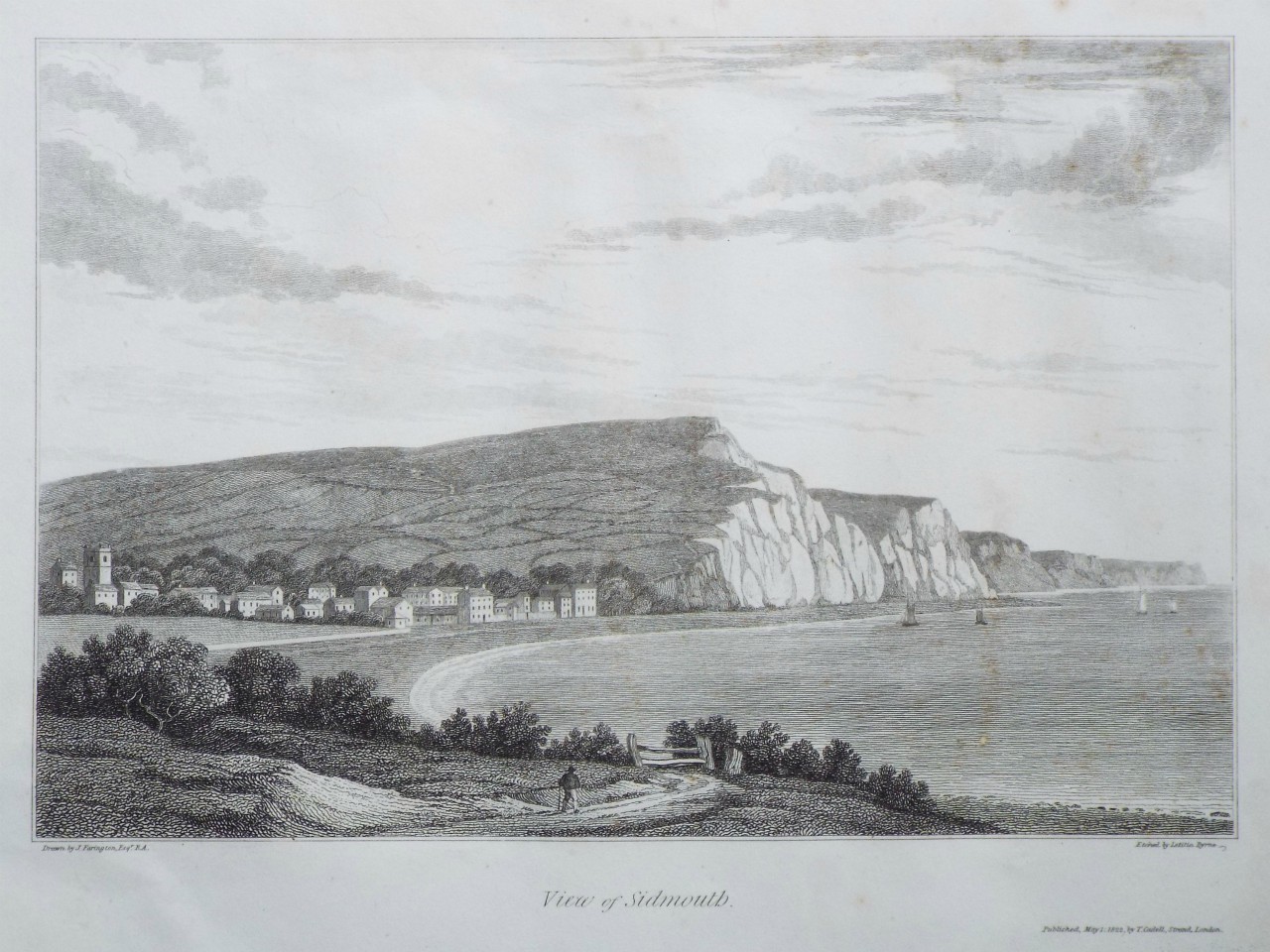 Print - View of Sidmouth. - Byrne