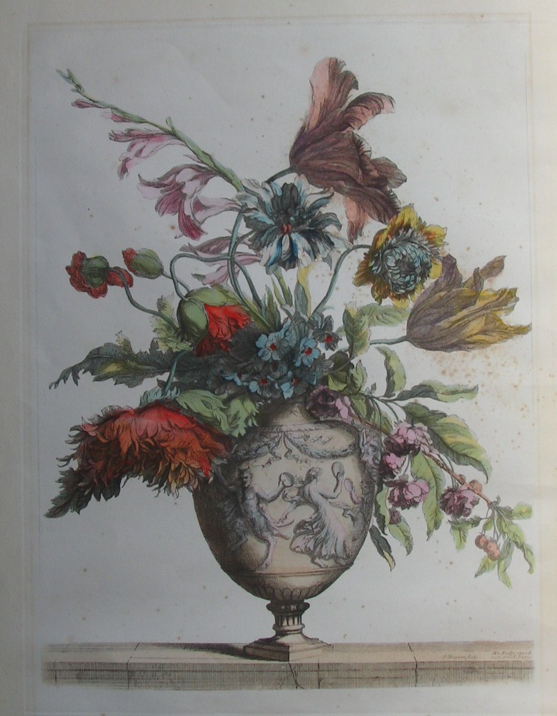 Print - (Vase of Flowers) - Poilly