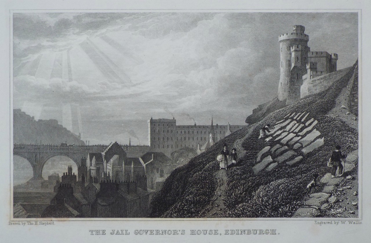 Print - The Jail Governor's House, Edinburgh. - Wallis