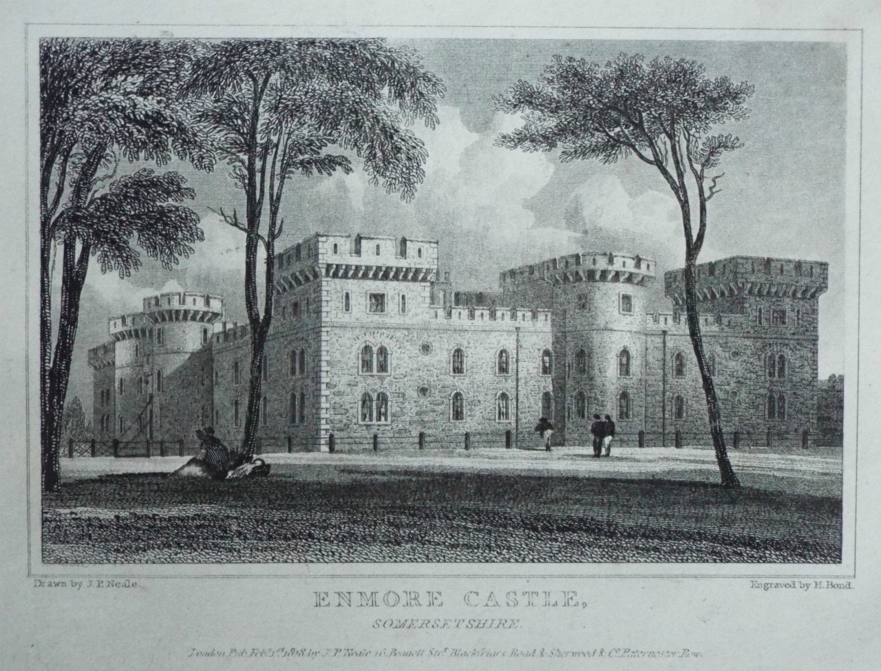 Print - Enmore Castle, Somersetshire.