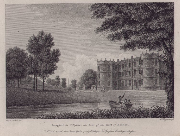Print - Longford in Wiltshire the Seat of the Earl of Radnor - Angus