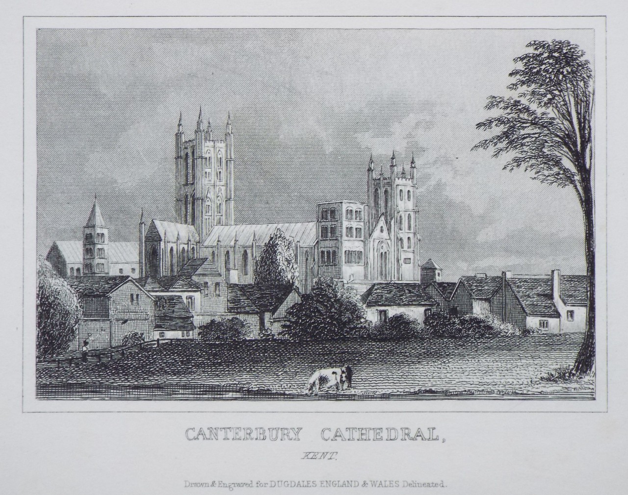 Print - Canterbury Cathedral, Kent.