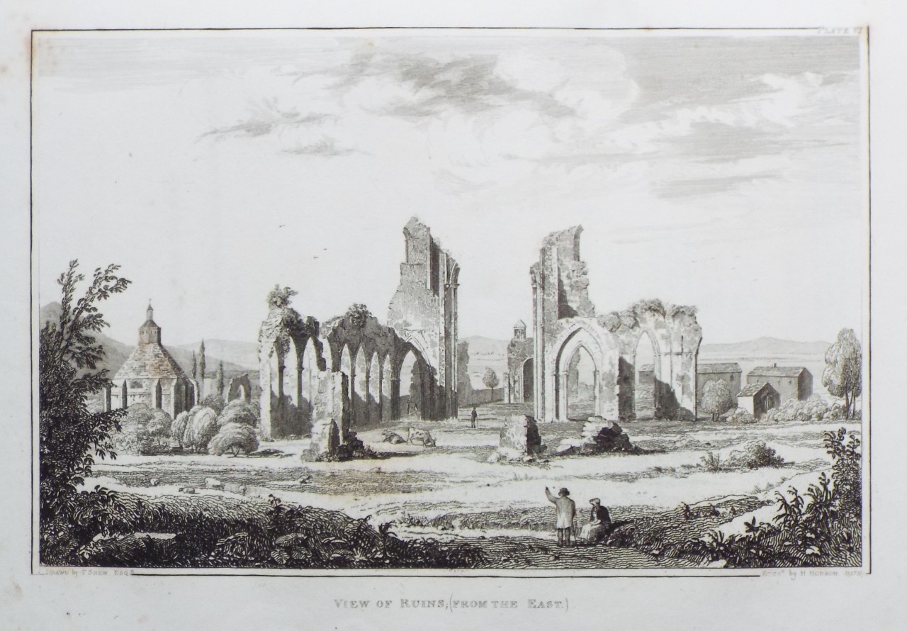 Print - View of Ruins; (from the East.) - Hobson