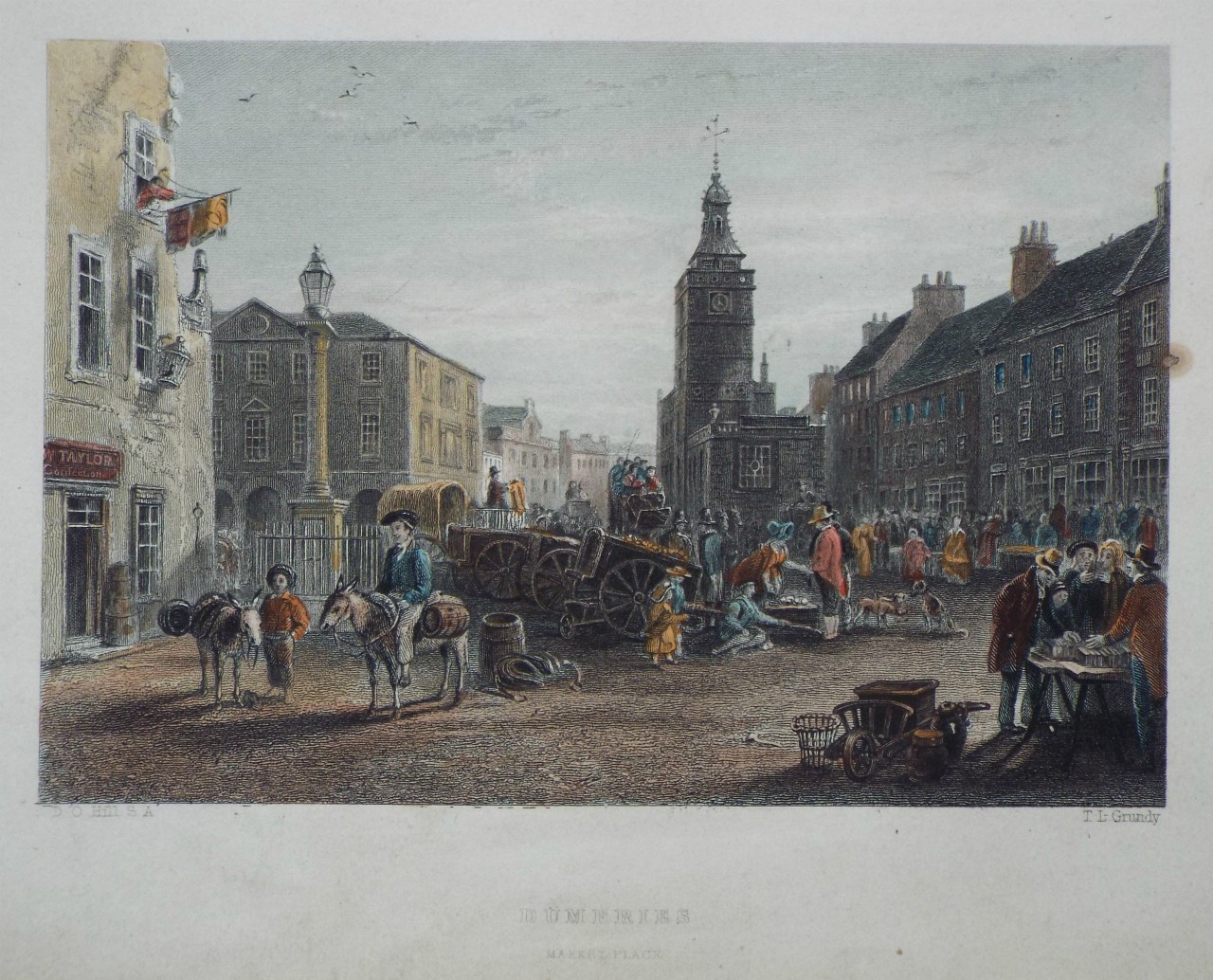 Print - Dumfries Market Place - Grundy