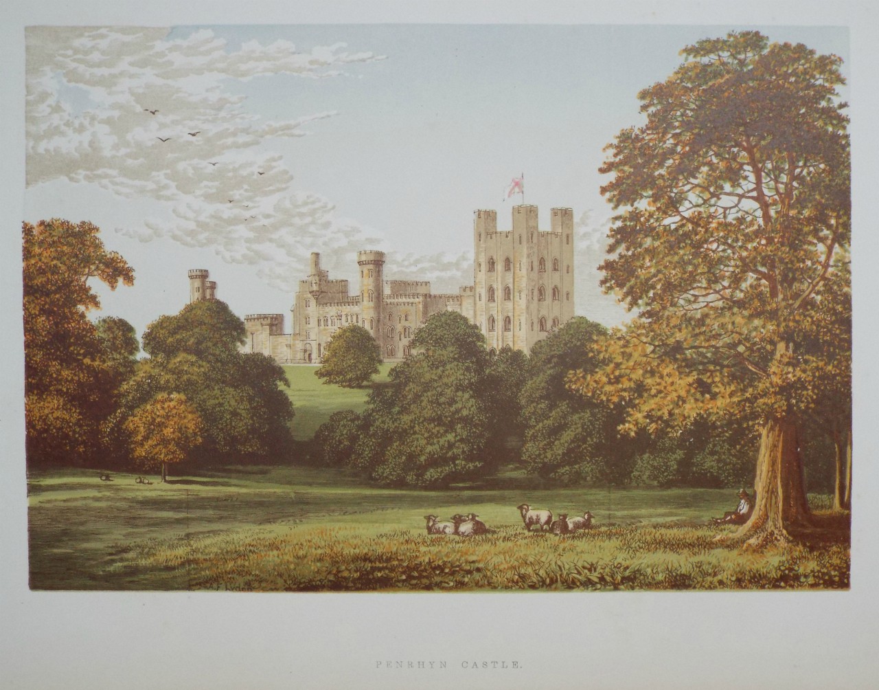 Chromo-lithograph - Penrhyn Castle.