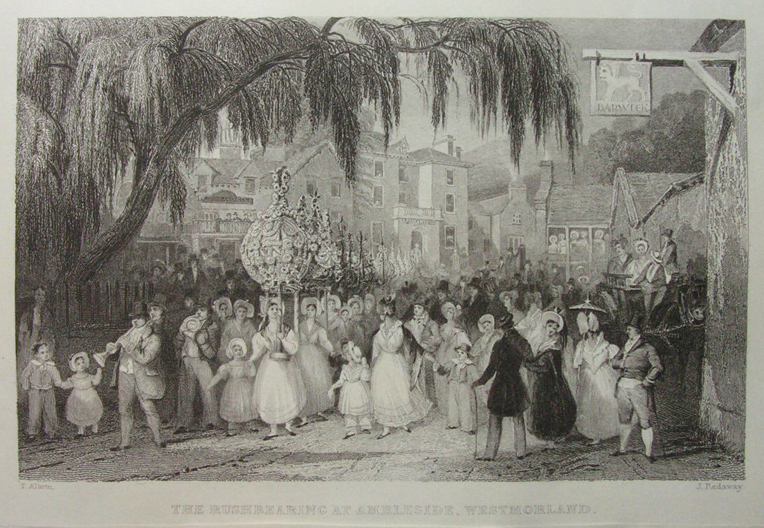 Print - The Rushbearing at Ambleside, Westmorland. - Redaway