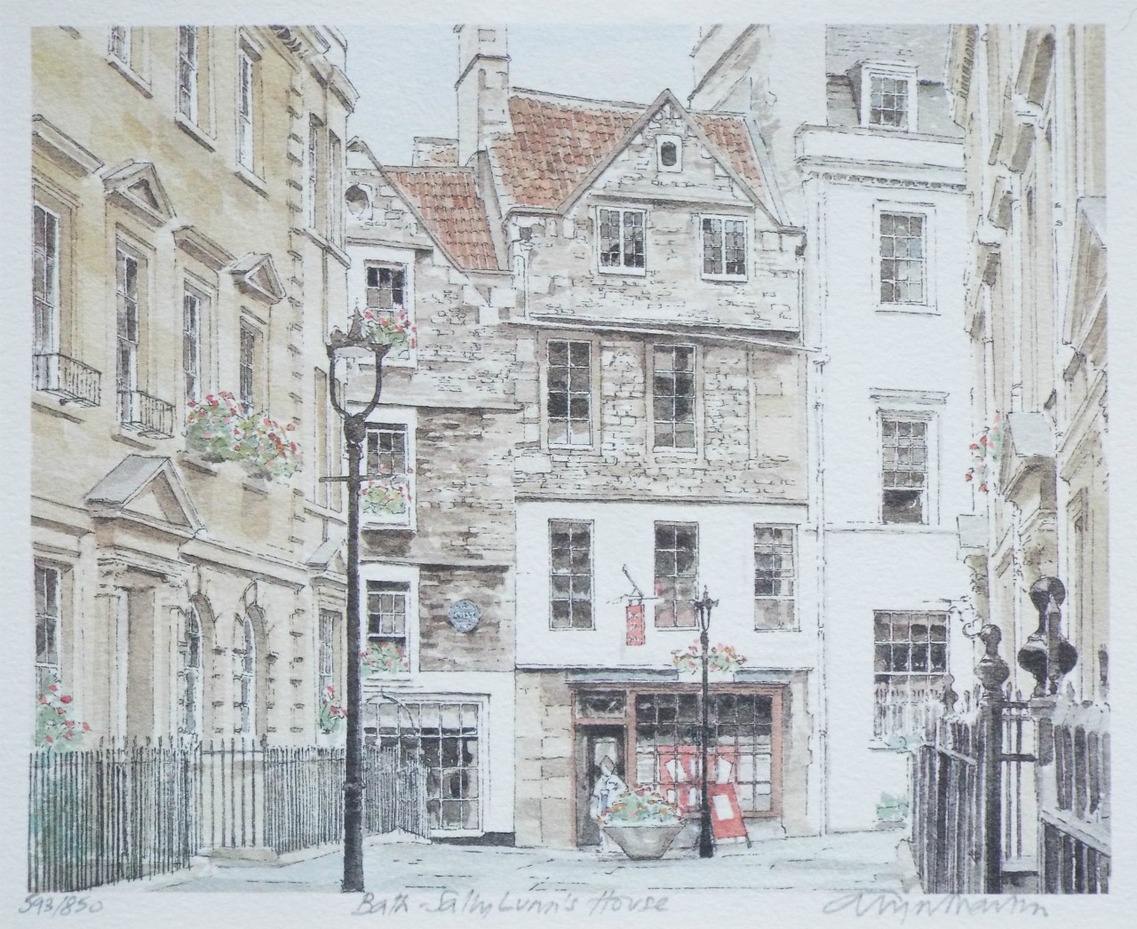 Etching - Bath - Sally Lunn's House - Martin