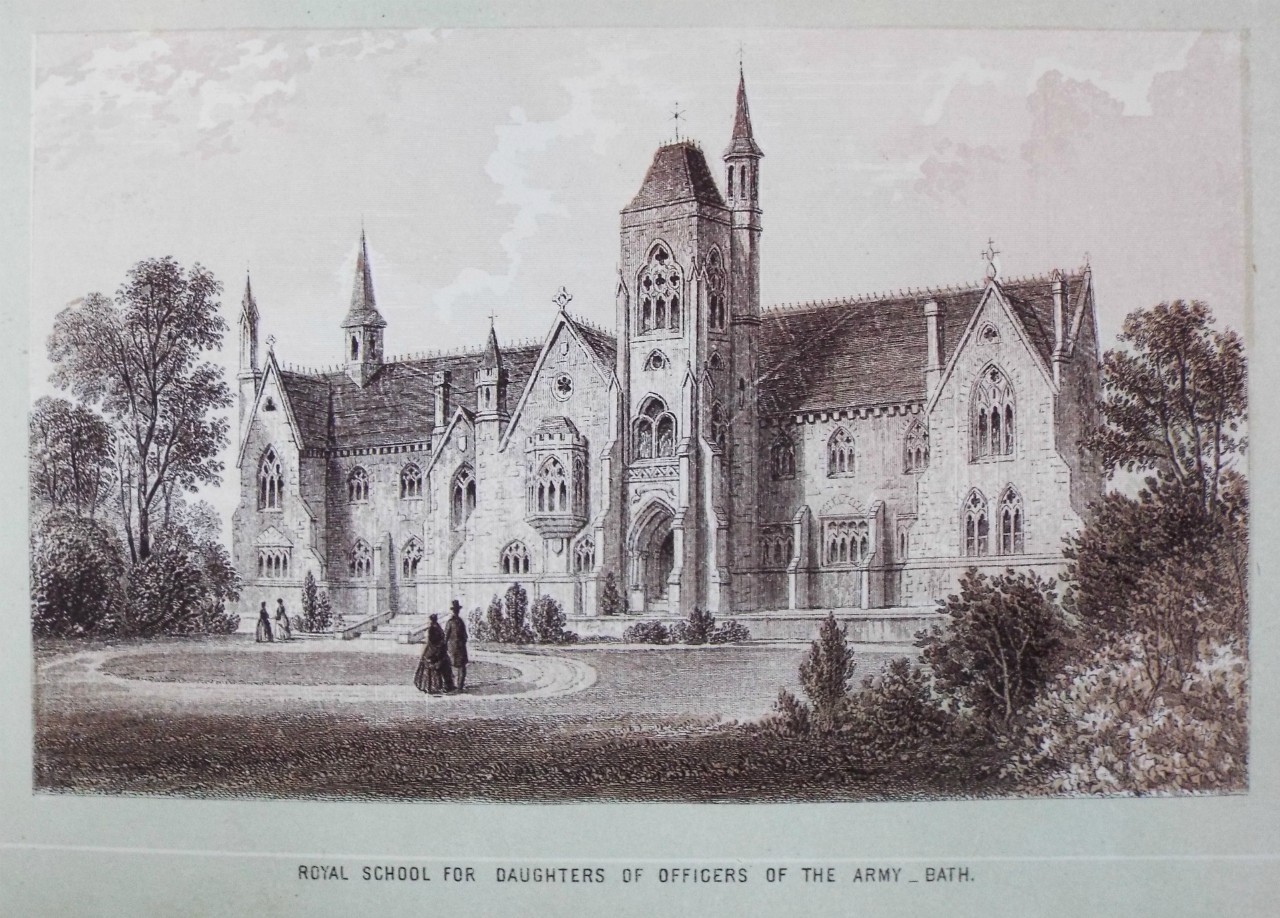 Chromo-lithograph - Royal School for Daughters of Officers of the Army _ Bath. - T