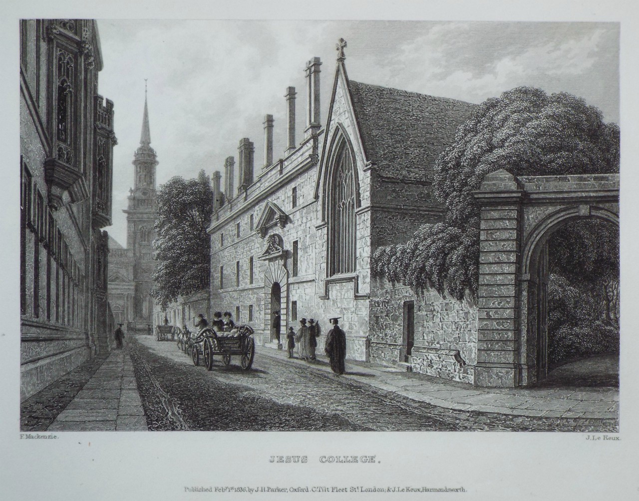 Print - Jesus College. - Le