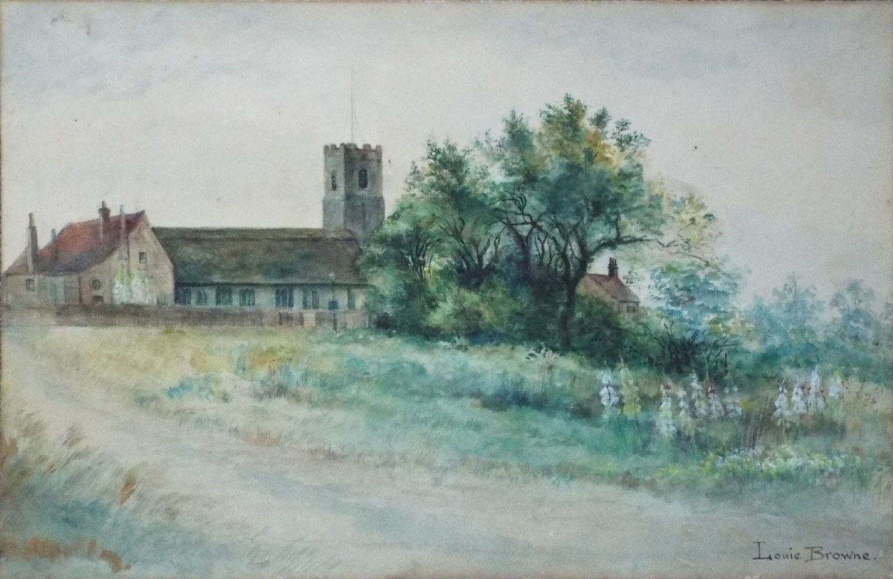Watercolour - (Church with thatched nave)