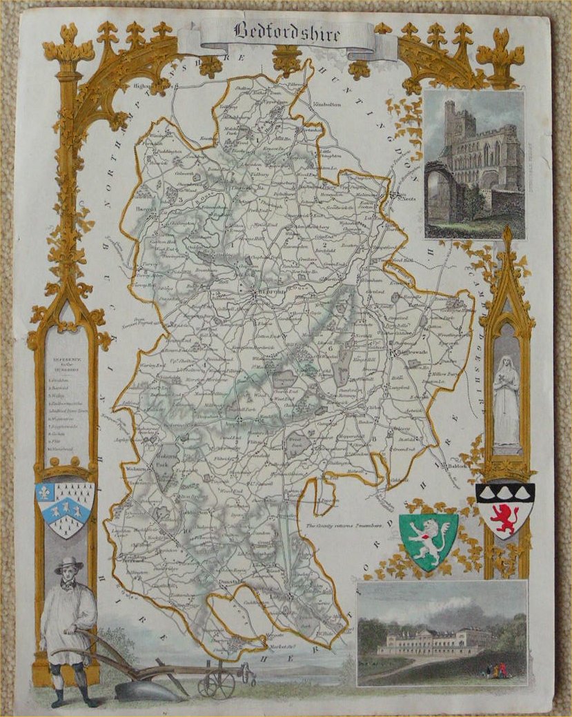 Map of Bedfordshire - Moule