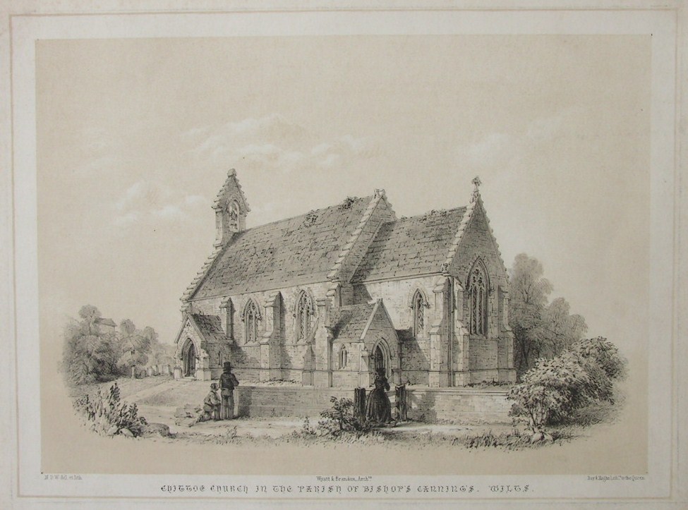 Lithograph - Chittoe Church In The Borough Of Bishop's Canning's - 