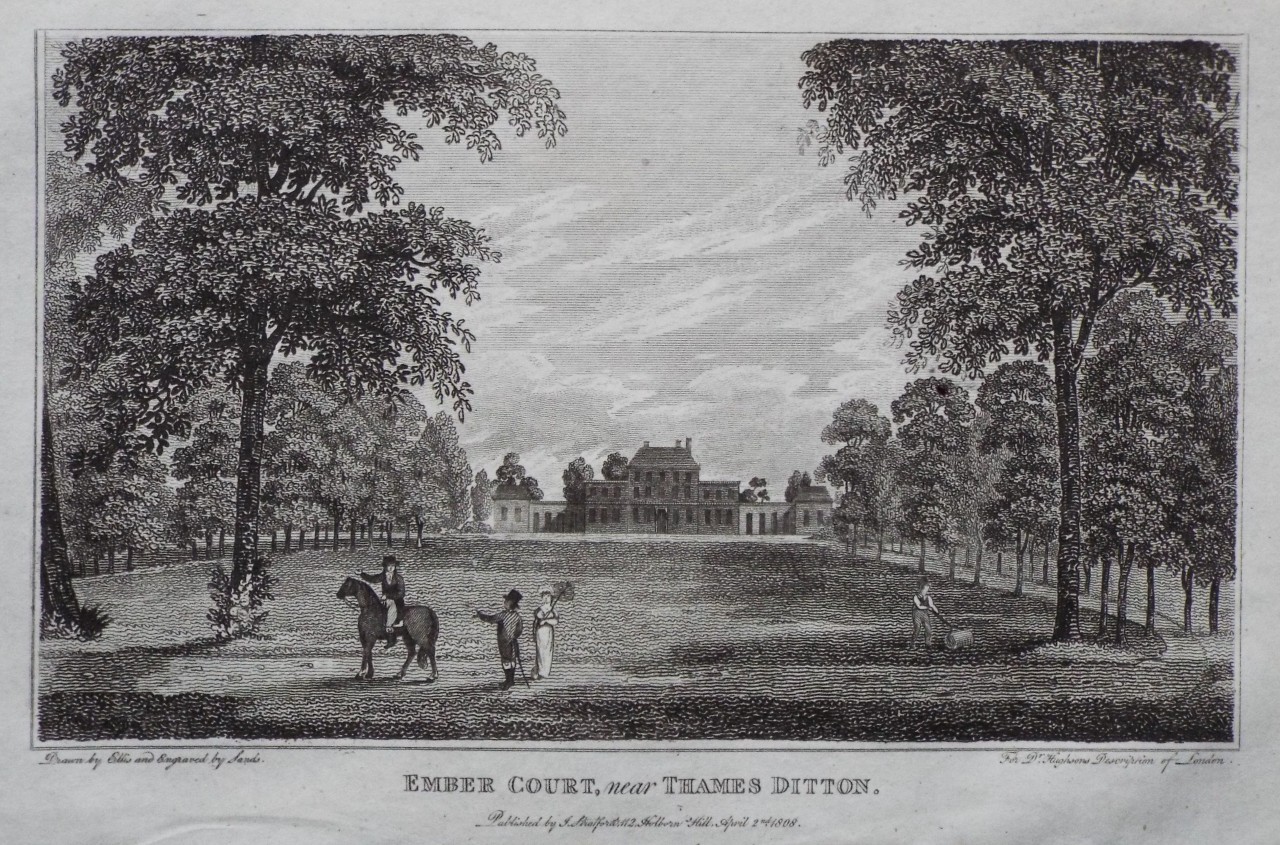 Print - Ember Court, near Thames Ditton. - 