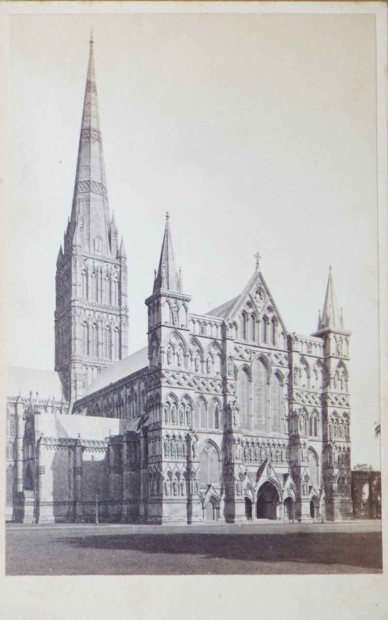 Photograph - Salisbury Cathedral West Front from the NW