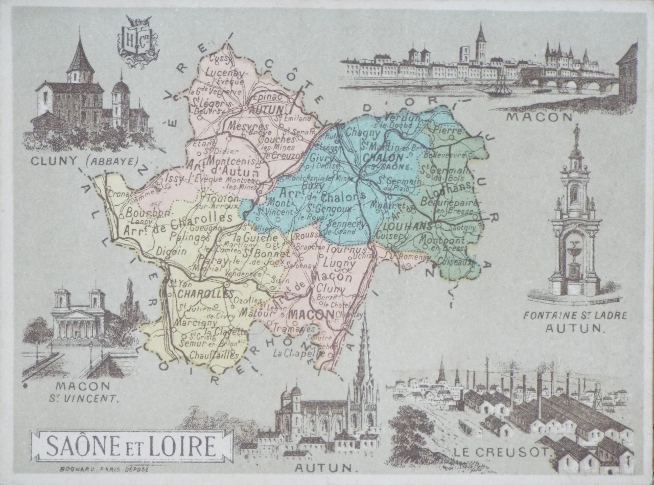 Map of Saone et Loire