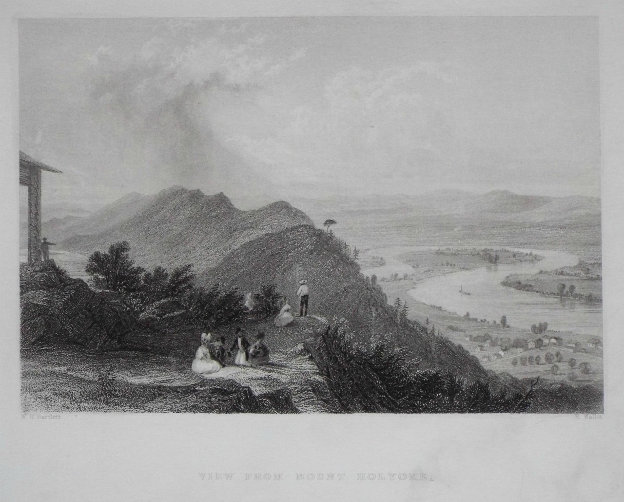 Print - View from Mount Holyoke. - Wallis