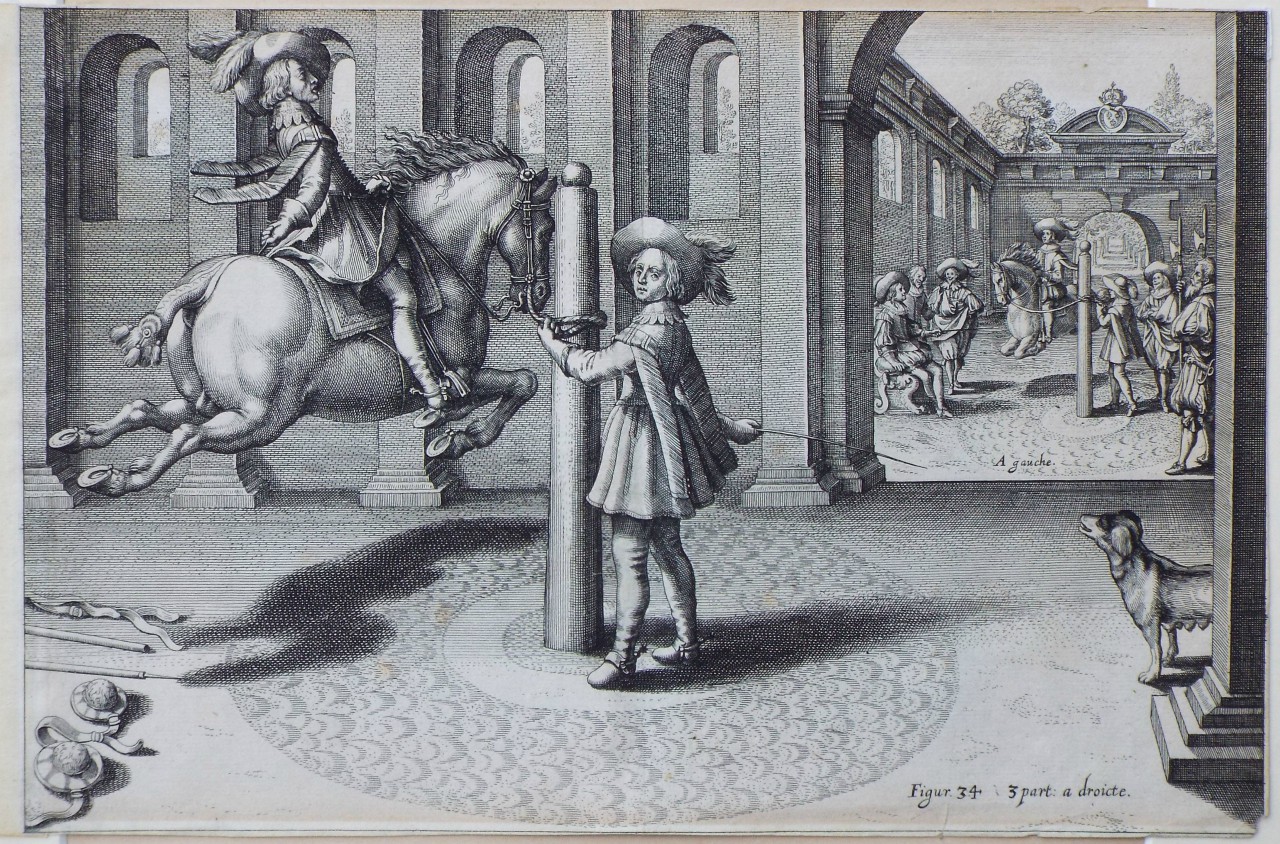 Print - L'Instruction du Roy en l'Exercice de Monter a Cheval - Figure 34 - De