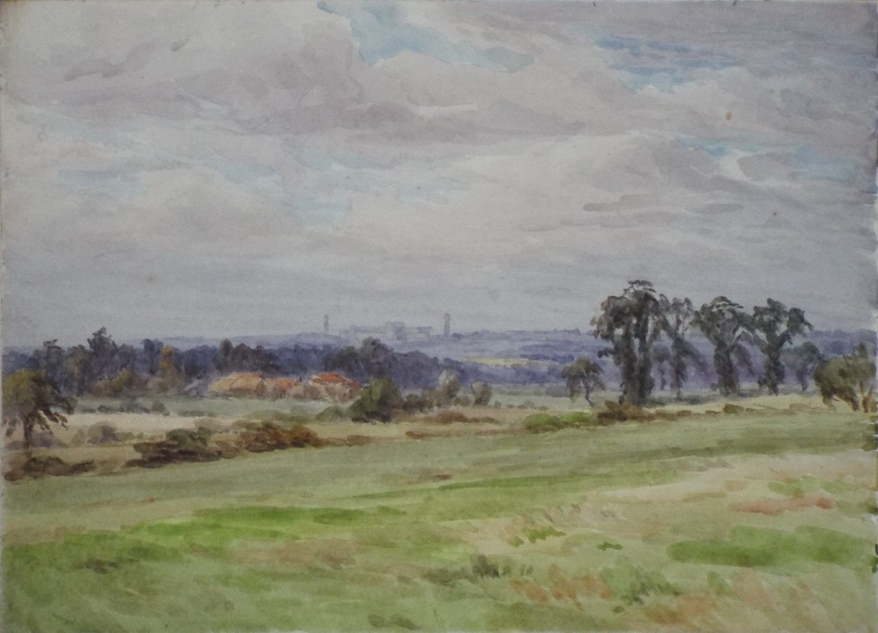 Watercolour - Ravensbourne with Crystal Palace in Distance