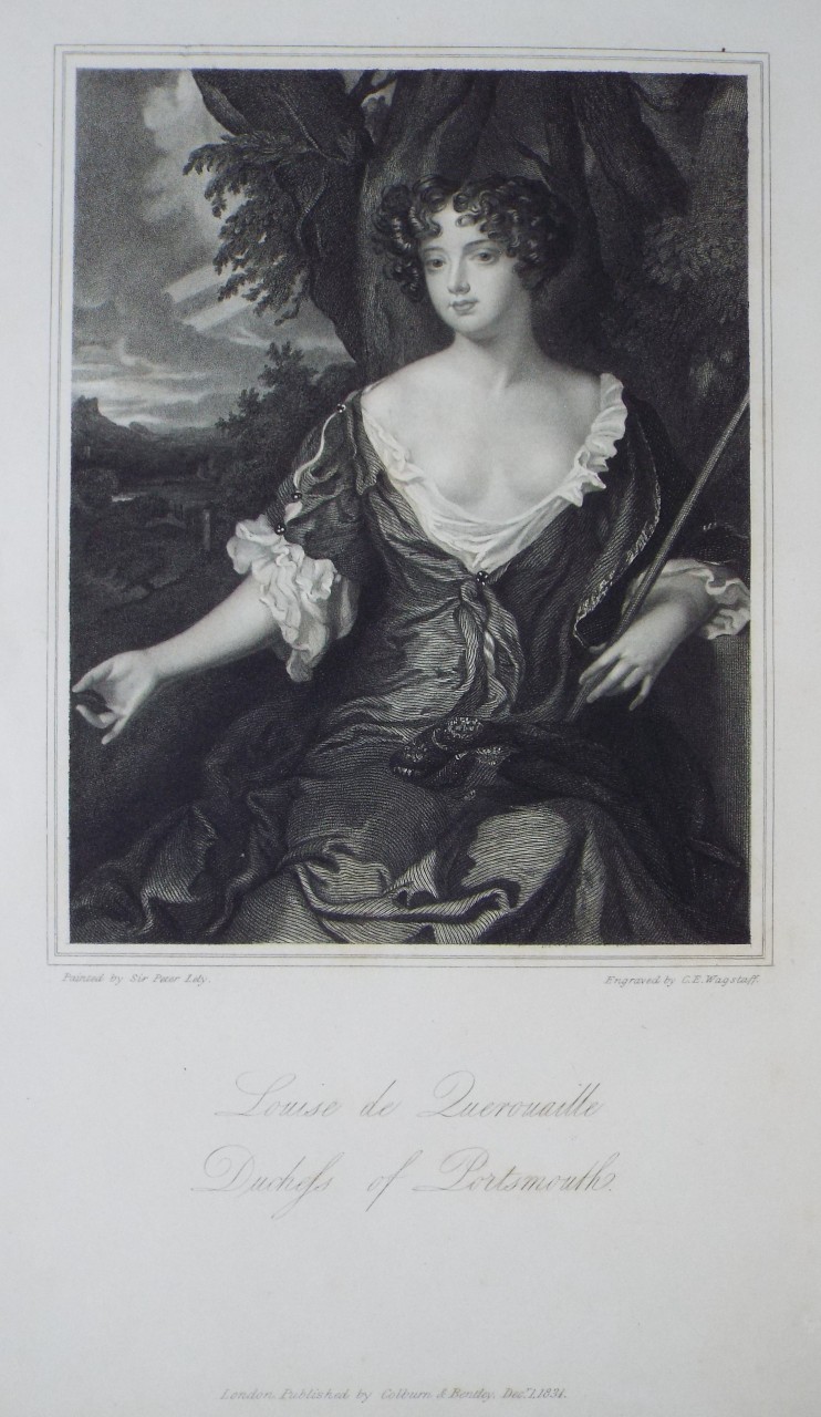Stipple - Louise de Querouaille Duchess of Portsmouth. - Wagstaff