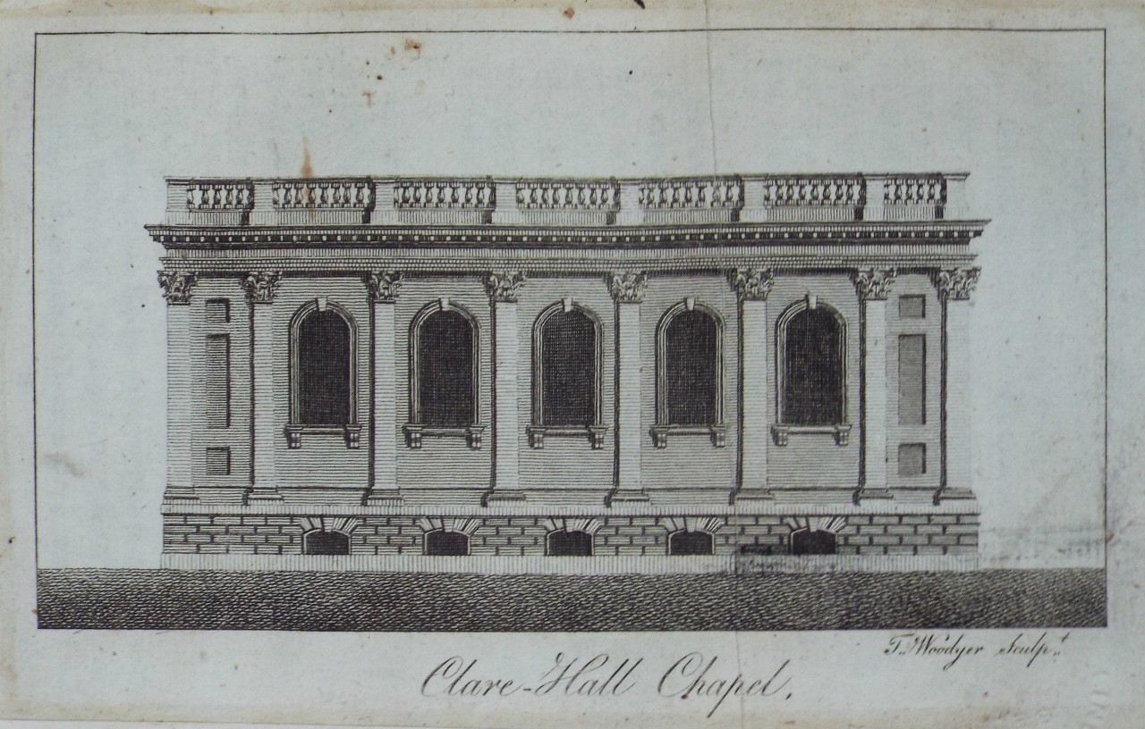 Print - Clare Hall Chapel. - Woodyer