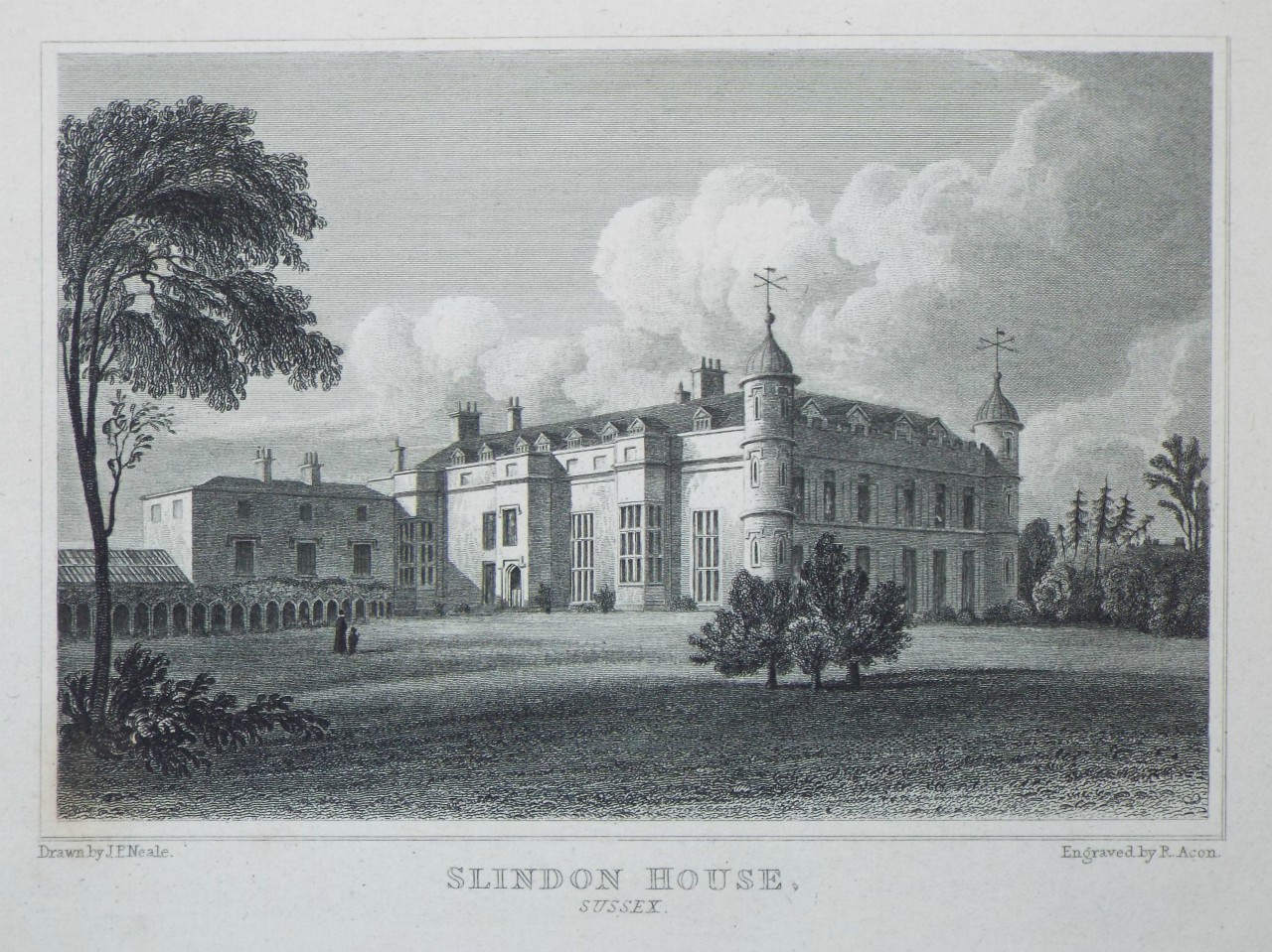 Print - Slindon House, Sussex. - Acon