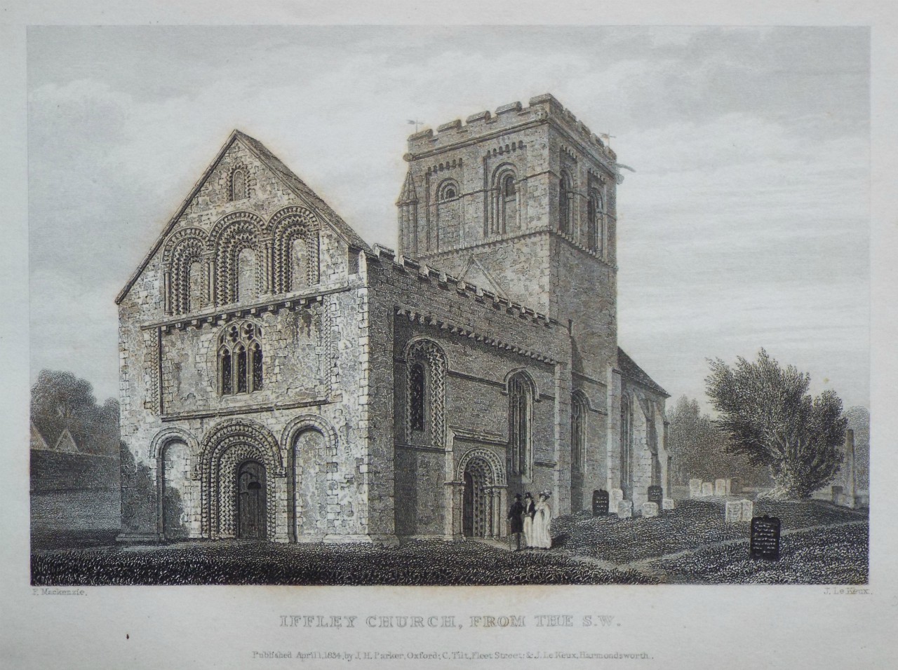 Print - Iffley Church, from the S.W. - Le