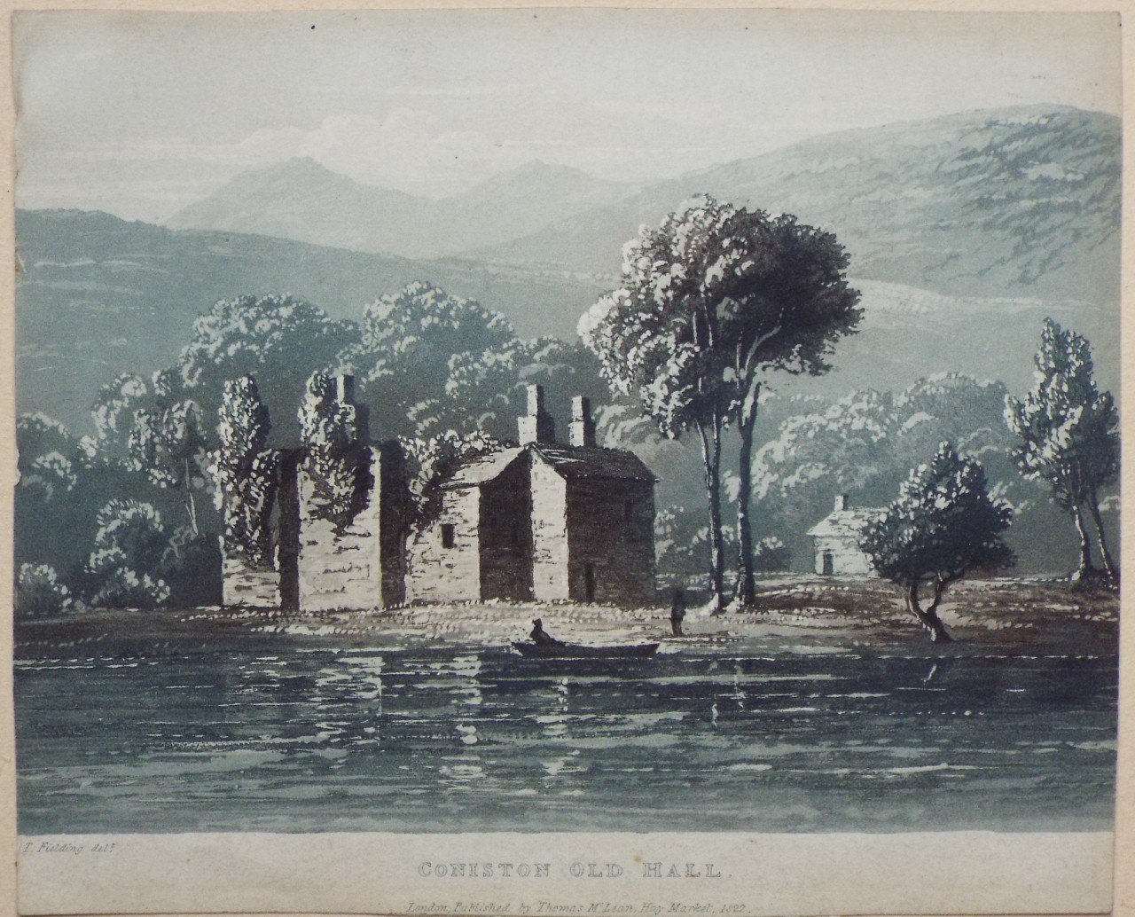 Print - Coniston Old Hall. - Fielding