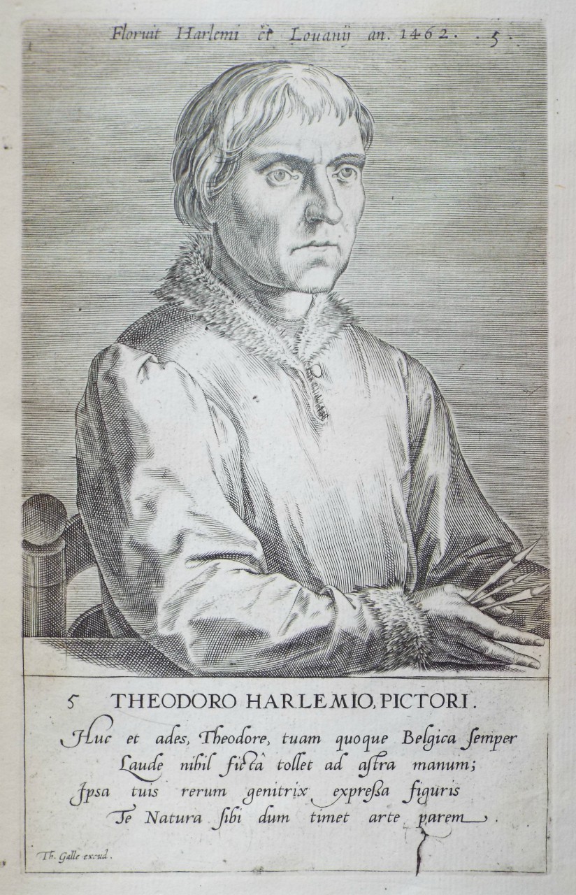 Print - Theodoro Harlemio, Pictori.